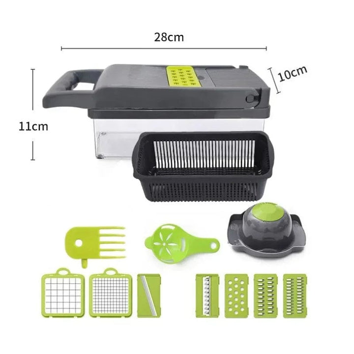 14/16-in-1 Multifunctional Vegetable Chopper & Slicer with Handle – Food Grater, Dicer and Cutter