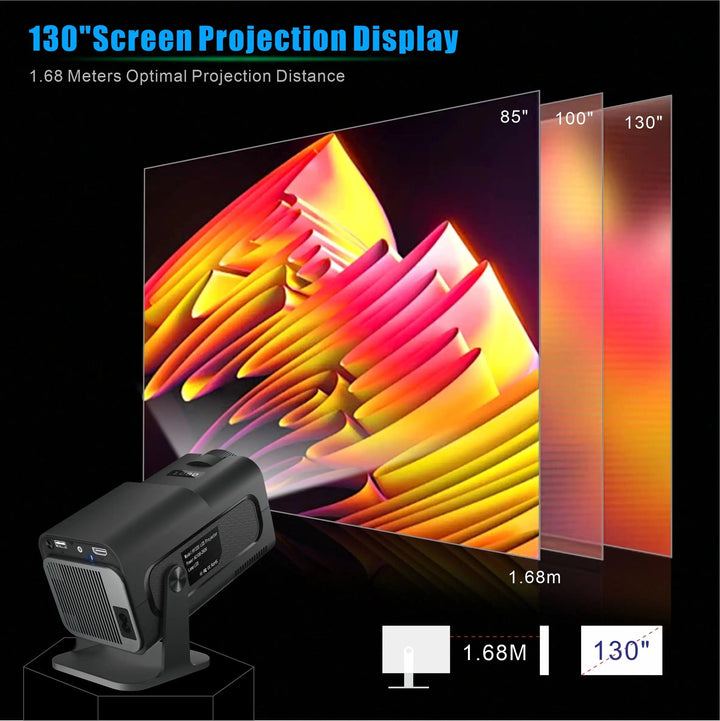 Salange HY320 MINI Android 4K Projector | Home Cinema, 300ANSI 720P, WIFI, 1080P with Bag