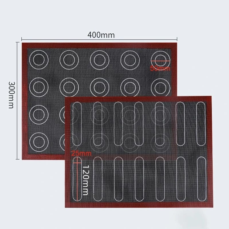 Silicone 30x40cm Two Sides In One Baking Mat; Non Stick Perforated Pastry Mat