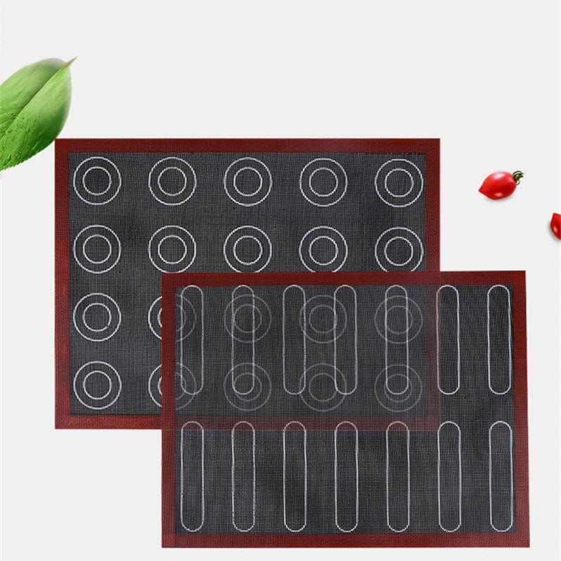 Silicone 30x40cm Two Sides In One Baking Mat; Non Stick Perforated Pastry Mat