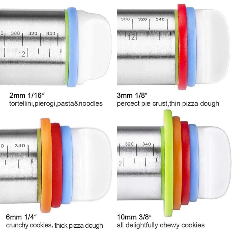 17 Inch Stainless Steel Adjustable Rolling Pin