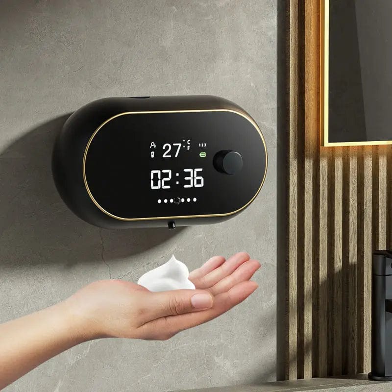 Creative Liquid Foam Soap Dispenser; Time & Temperature Display; Human Body Sensor