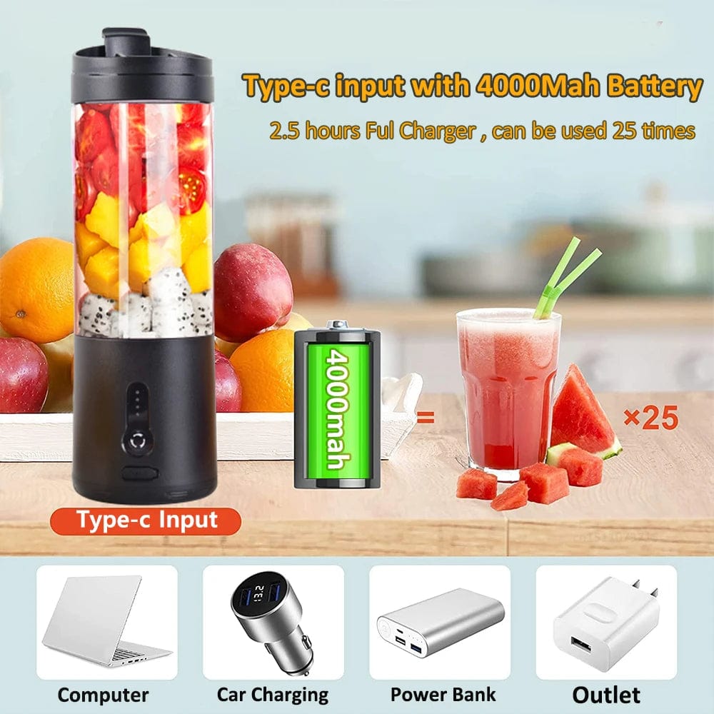 Rechargeable Mini Blender | Portable Electric Juicer for Smoothies and Fresh Juice - Multifunction Bottle Mixer