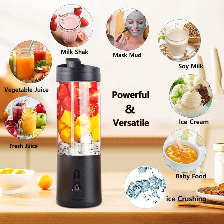 Rechargeable Mini Blender | Portable Electric Juicer for Smoothies and Fresh Juice - Multifunction Bottle Mixer