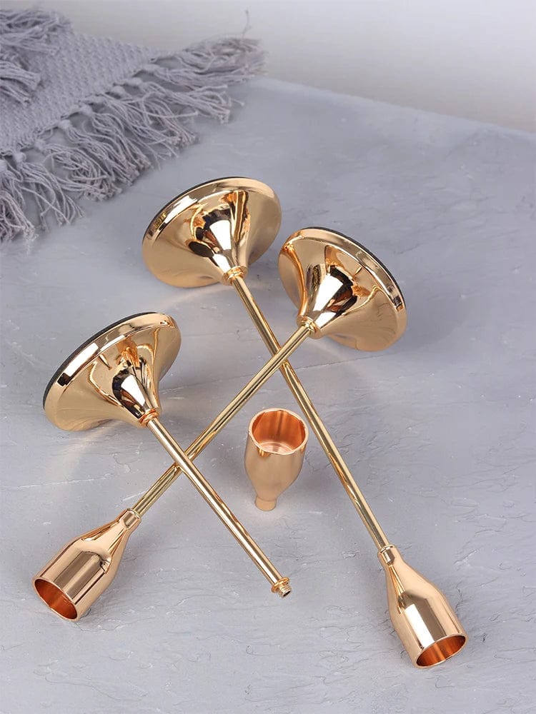 3Pcs/Set European style Metal Candle Holders