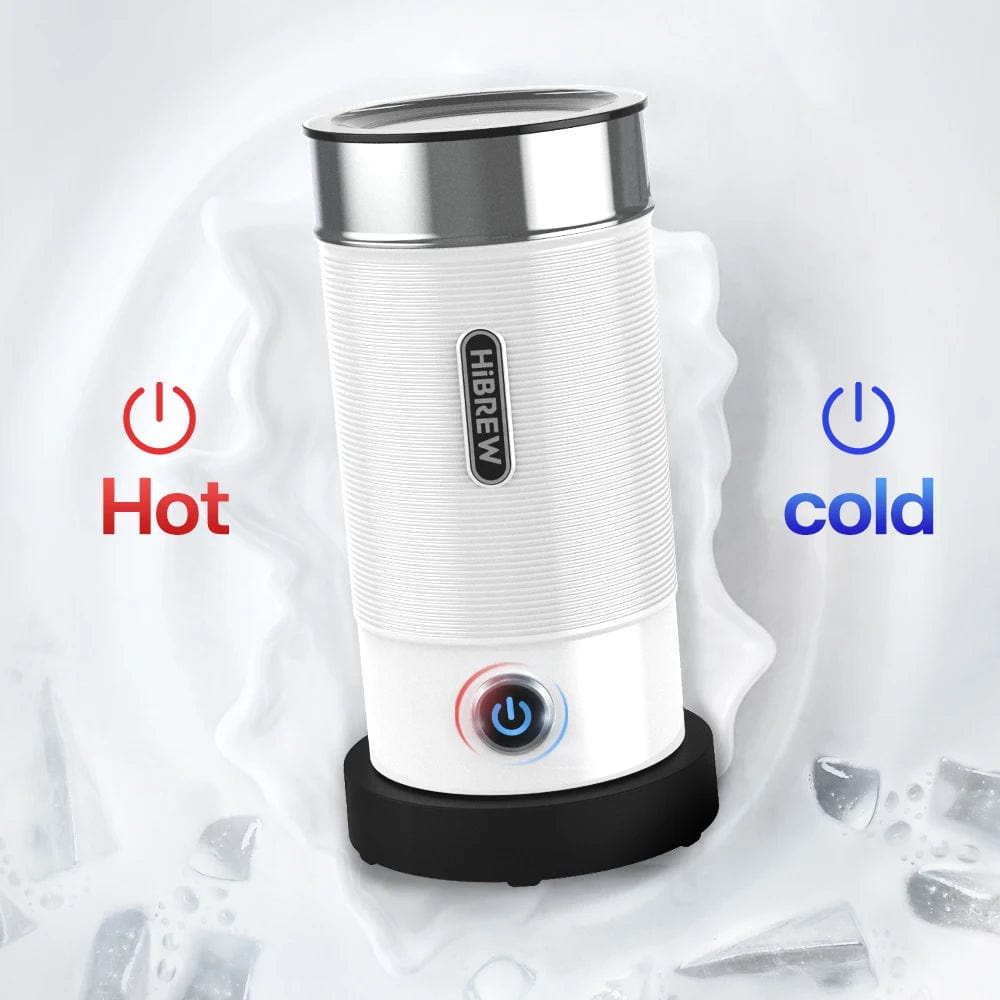 HiBREW Milk Frother & Foaming Chocolate Mixer - Cold/Hot Latte & Cappuccino Fully Automatic Milk Warmer