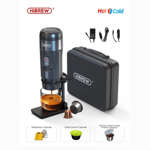 HiBREW Portable Coffee Machine for Car & Home | DC12V Espresso Maker