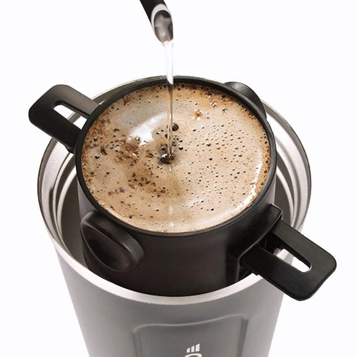 Portable Coffee & Tea Filter | Reusable Stainless Steel Funnel Infuser for Home, Office, and Travel