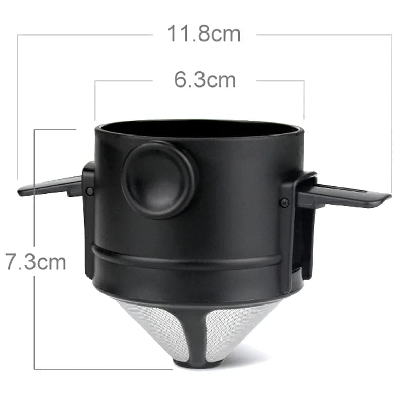 Portable Coffee & Tea Filter | Reusable Stainless Steel Funnel Infuser for Home, Office, and Travel
