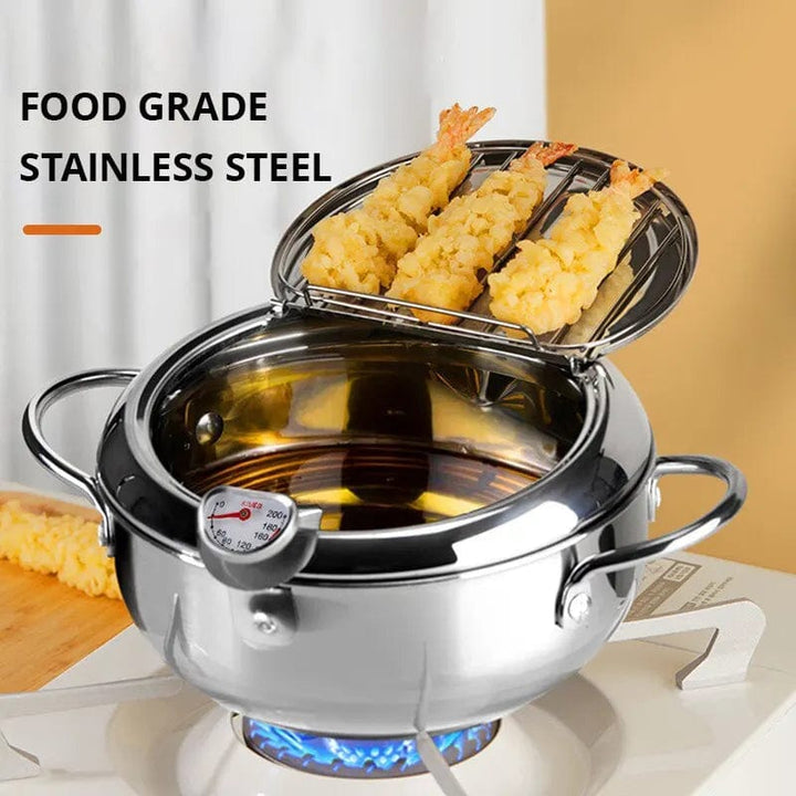 Stainless Steel Oil Fryer With Thermometer