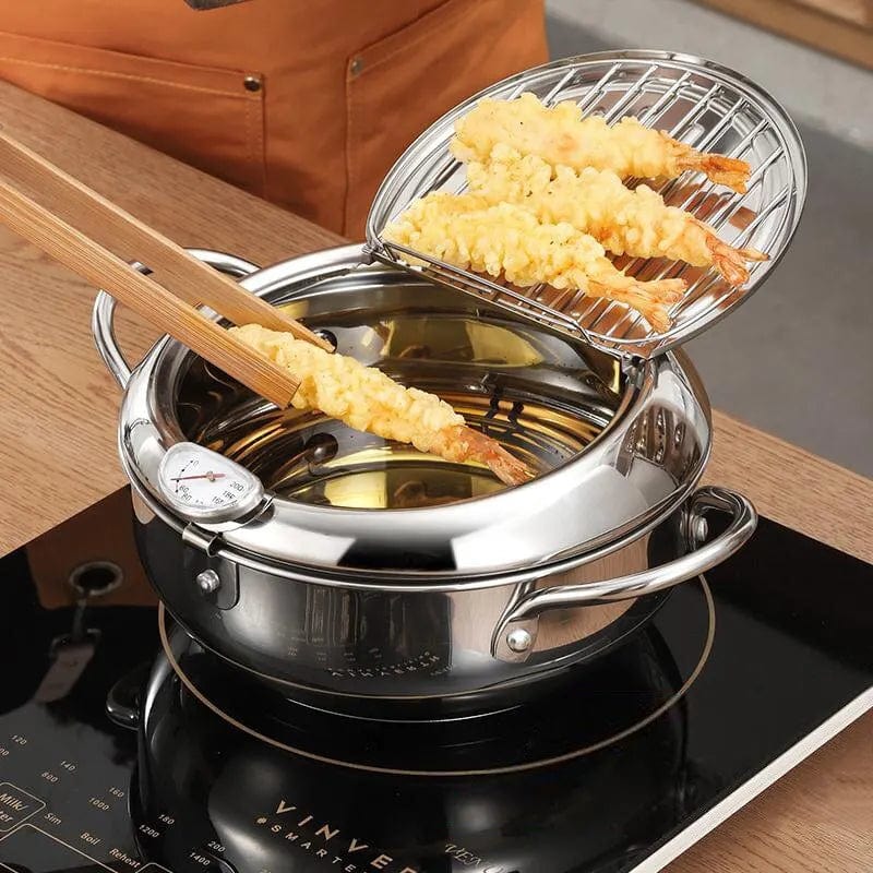 Stainless Steel Oil Fryer With Thermometer