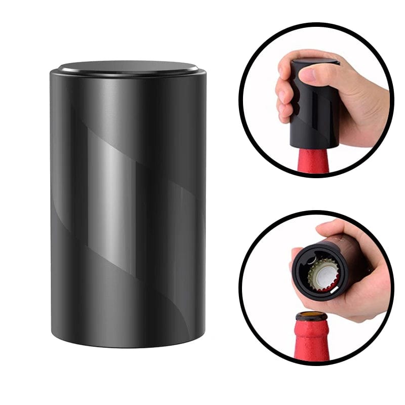 Automatic Electric Wine Opener with Corkscrew; Battery-Powered Bottle Opener and Foil Cutter