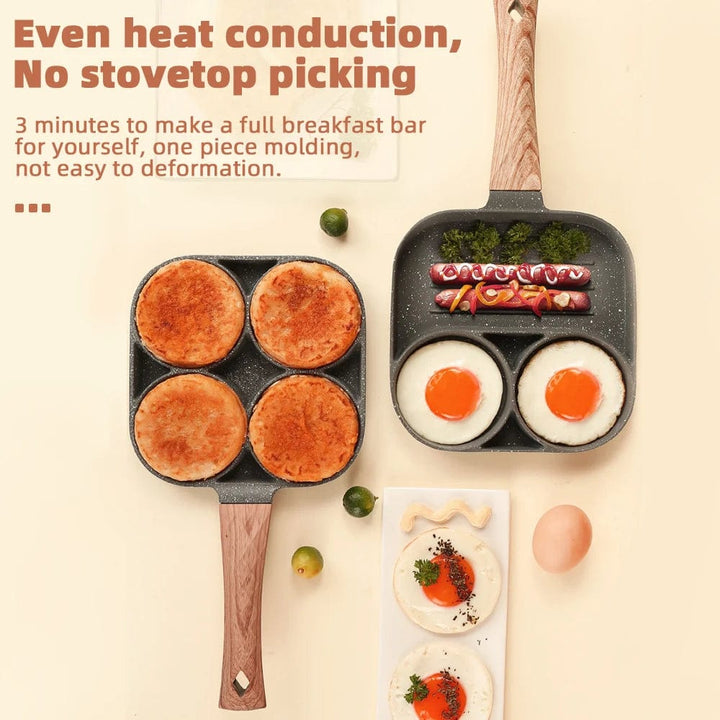 2/4-Hole Non-stick, Thickened Omelet Pan