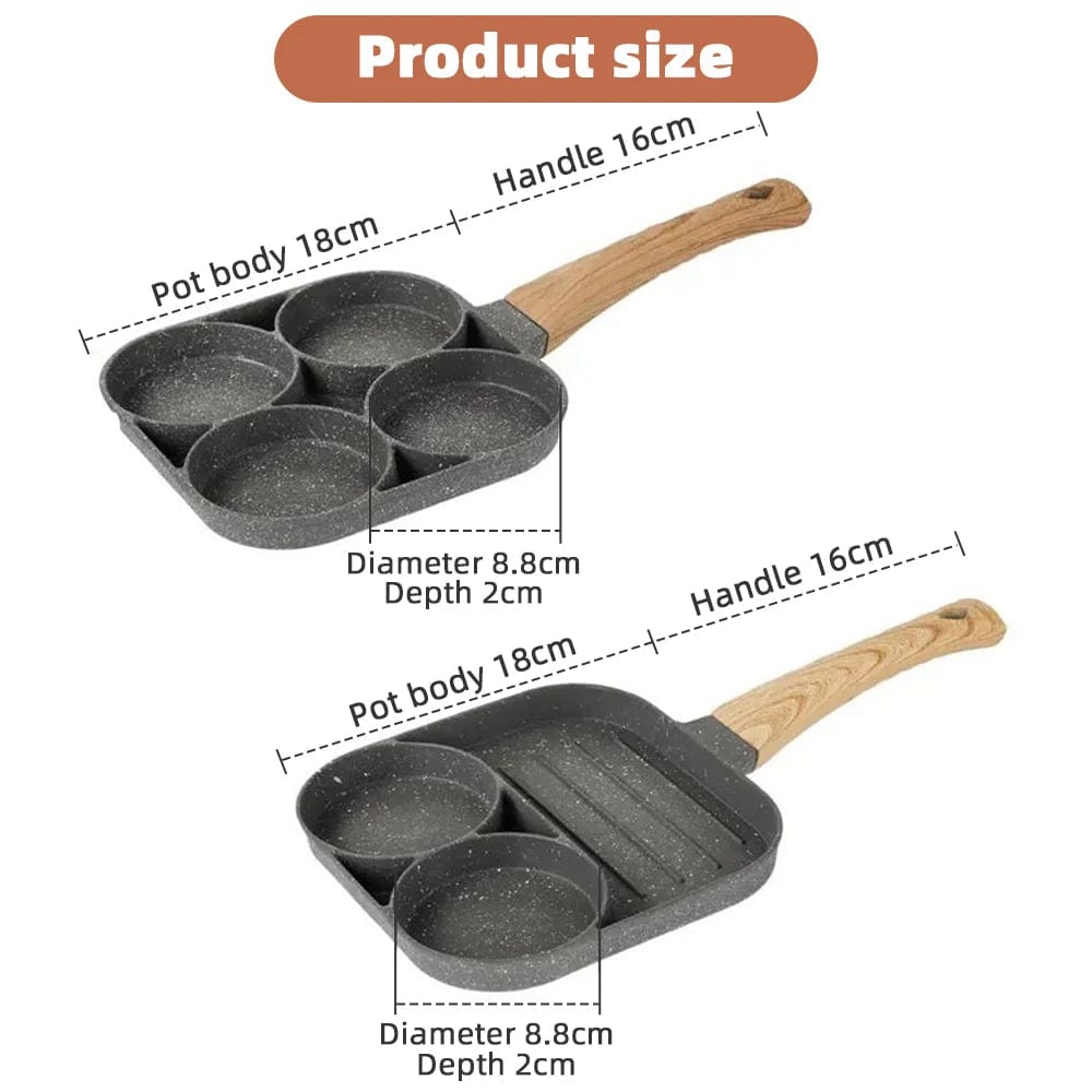 2/4-Hole Non-stick, Thickened Omelet Pan