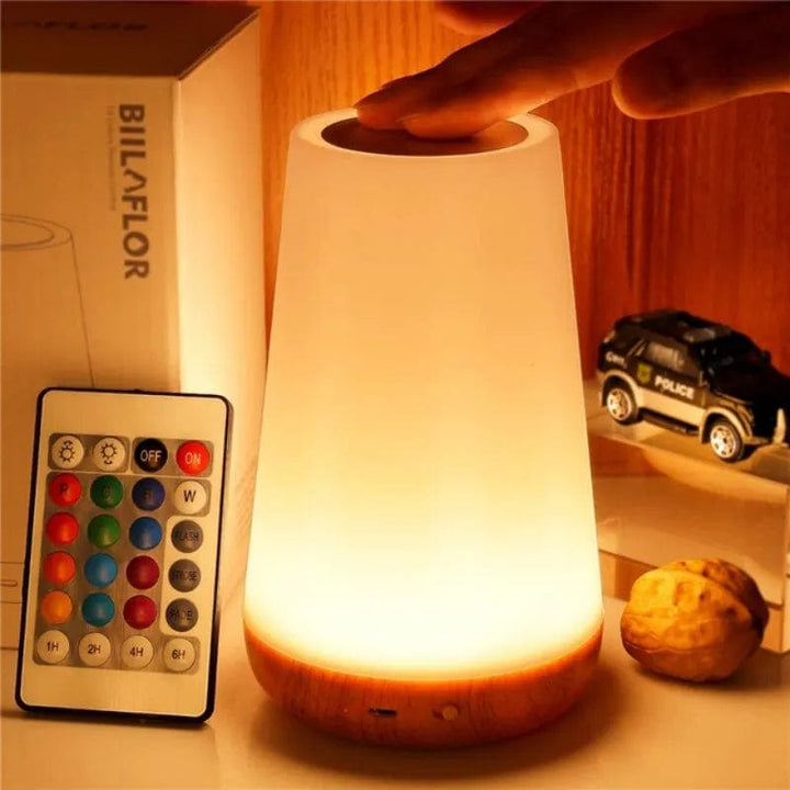 Bedside Table Lamp | 13 Color-Changing, Touch Night Light, RGB, Remote, Dimmable, USB Rechargeable