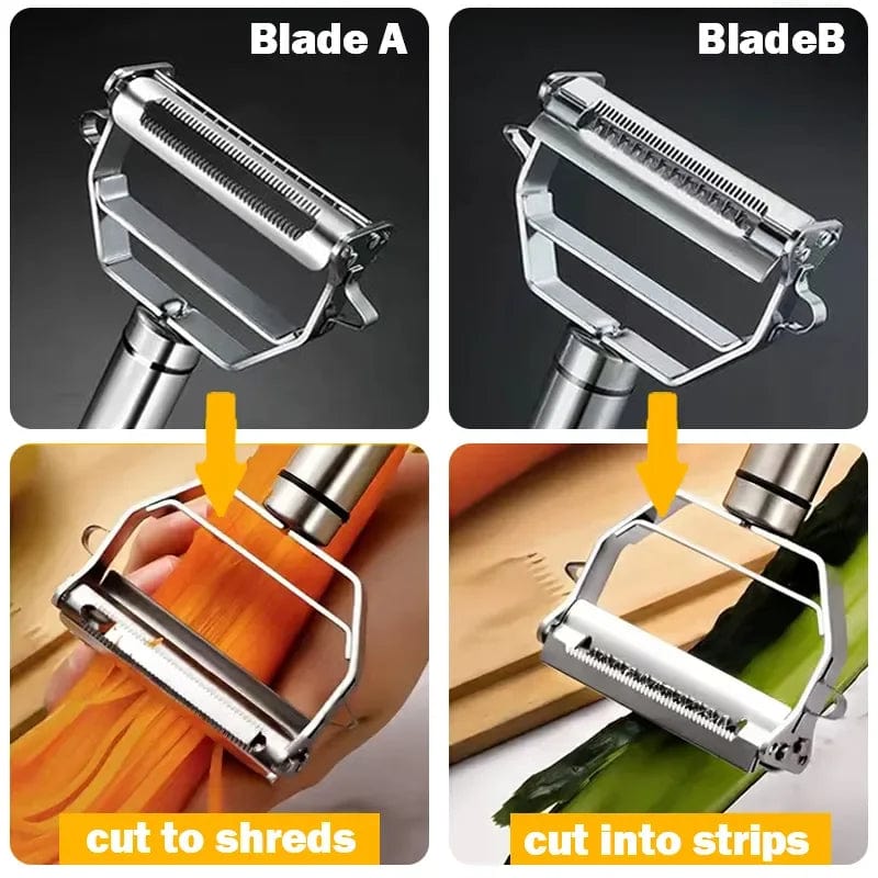 4-in-1 Peeler Multifunction Grater; Vegetable Fruit Peeler; Stainless Steel Potato Slicer