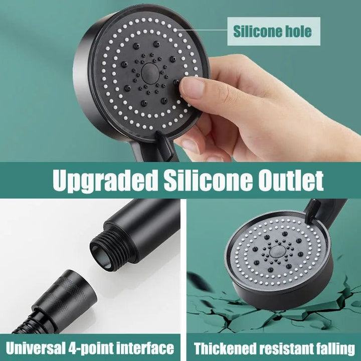 5 Modes Shower Head; Adjustable High Pressure Water Saving Shower Head; Water Massage Shower Head