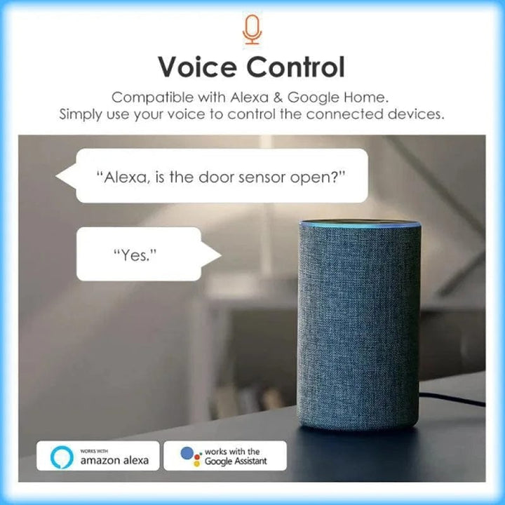 Tuya Smart Home WiFi Door and Window Sensor Alarm | Alexa/Google Voice Control