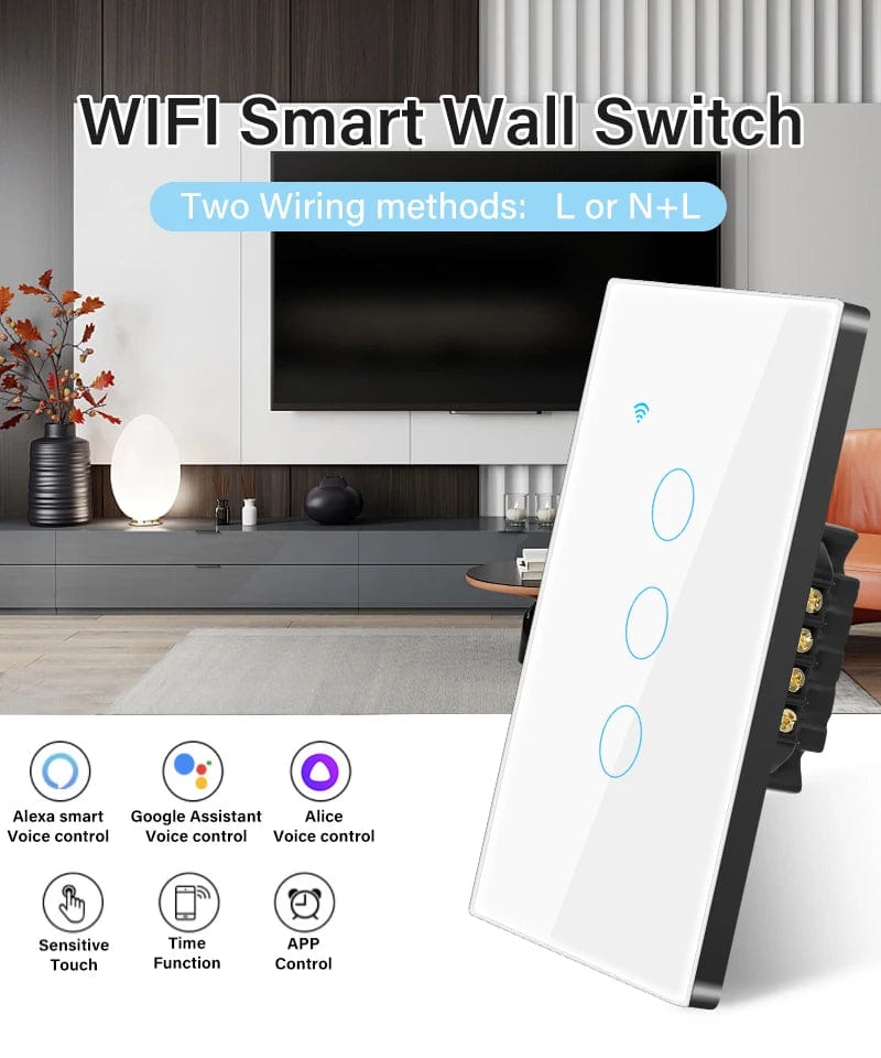 Tuya Smart Light Switch, No Neutral Required - Alexa & Google Home