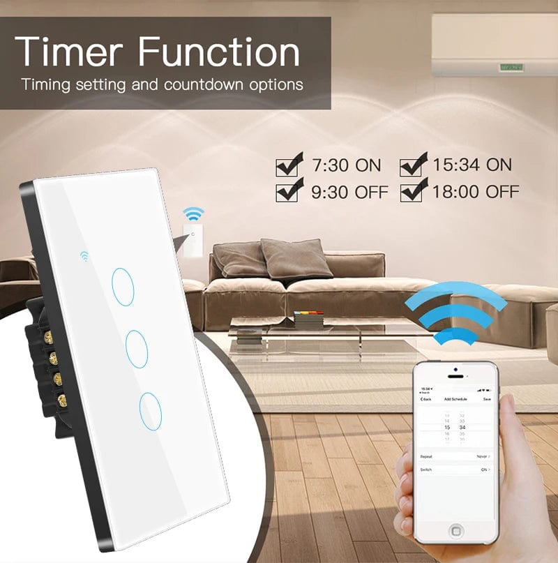 Tuya Smart Light Switch, No Neutral Required - Alexa & Google Home